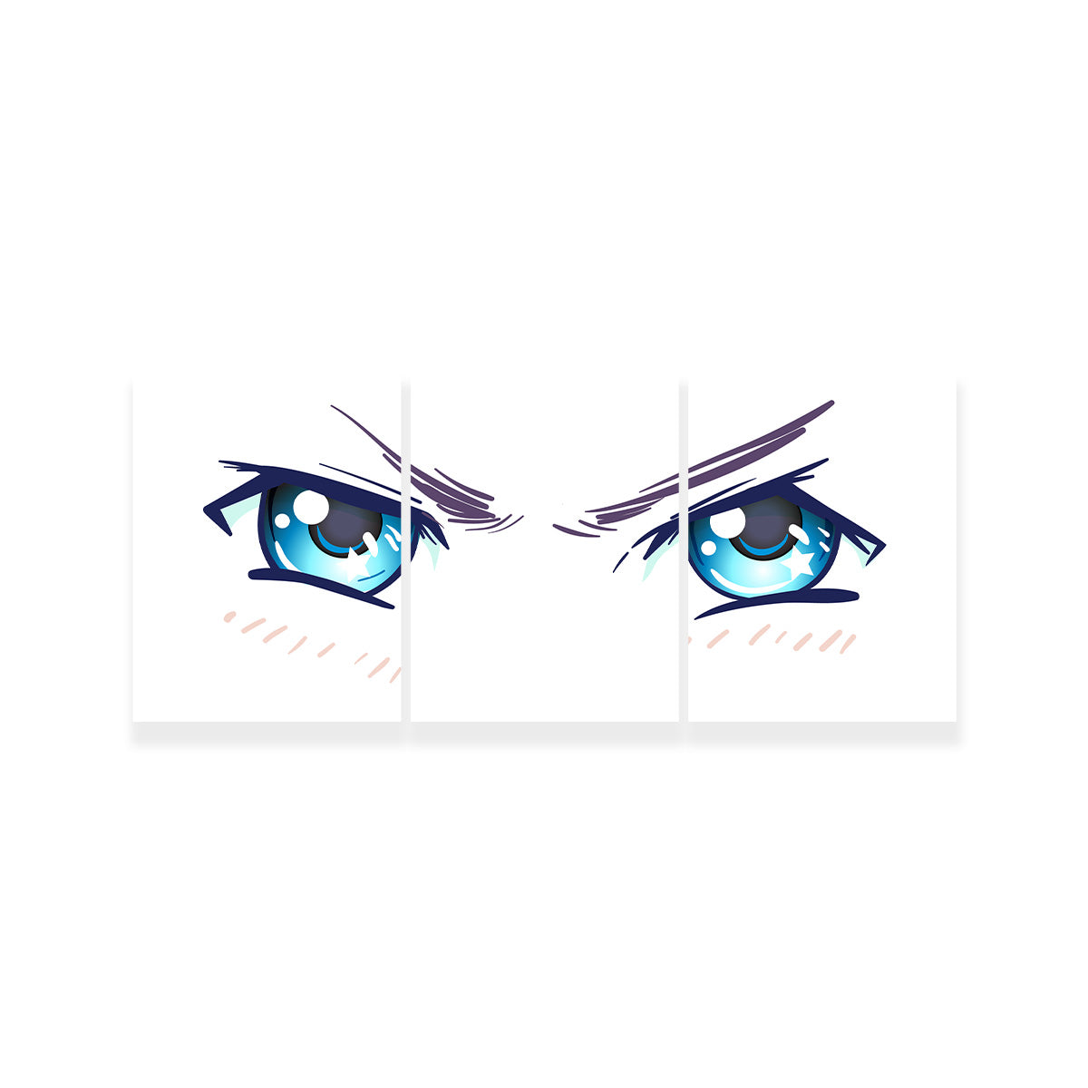 Aggressive Anime Eyes Wall Art