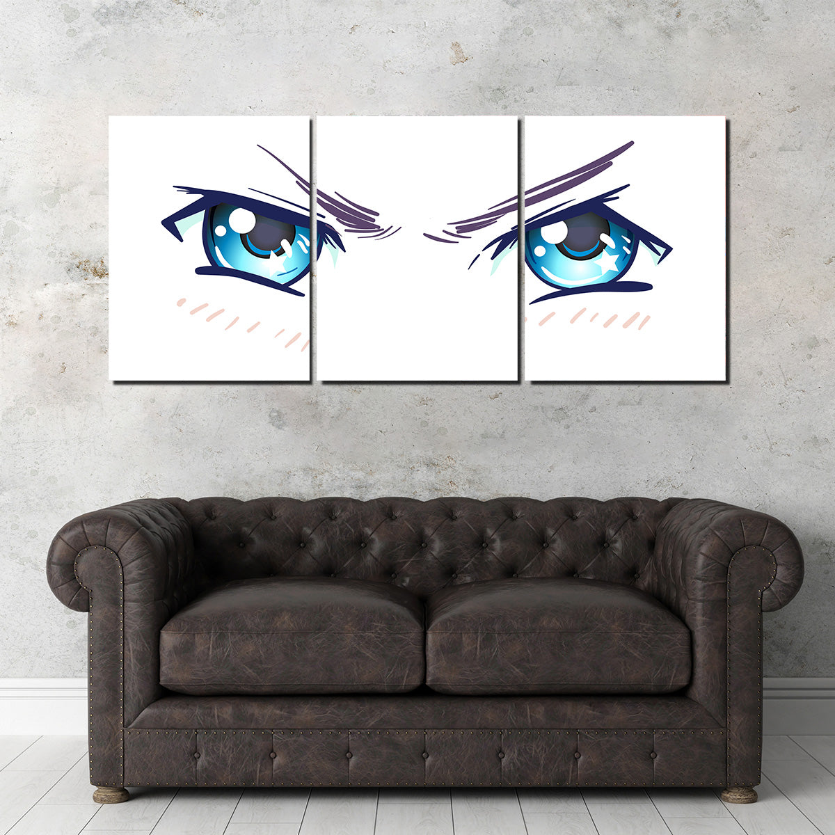 Aggressive Anime Eyes Wall Art