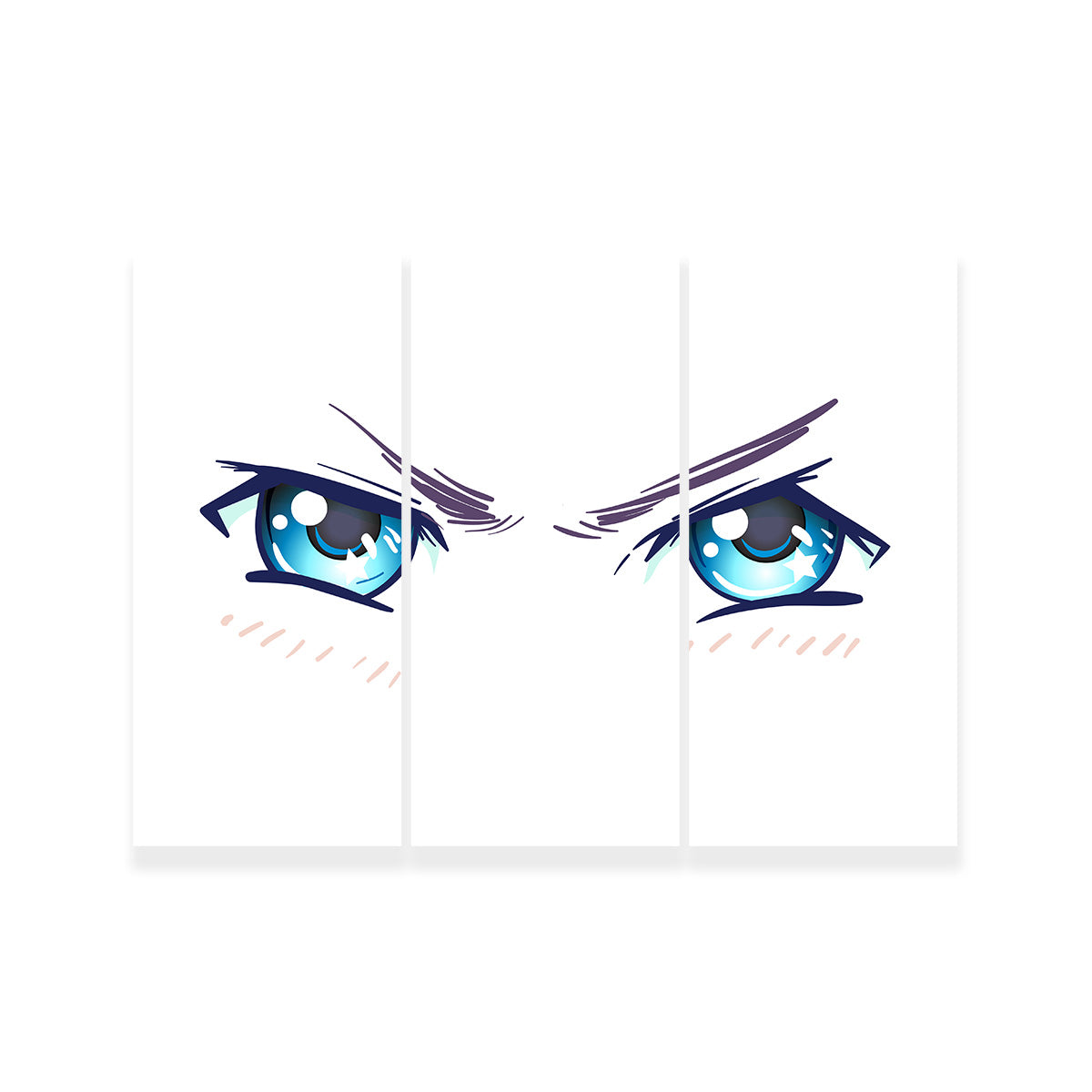 Aggressive Anime Eyes Wall Art