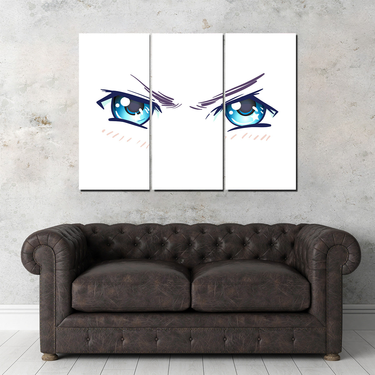 Aggressive Anime Eyes Wall Art