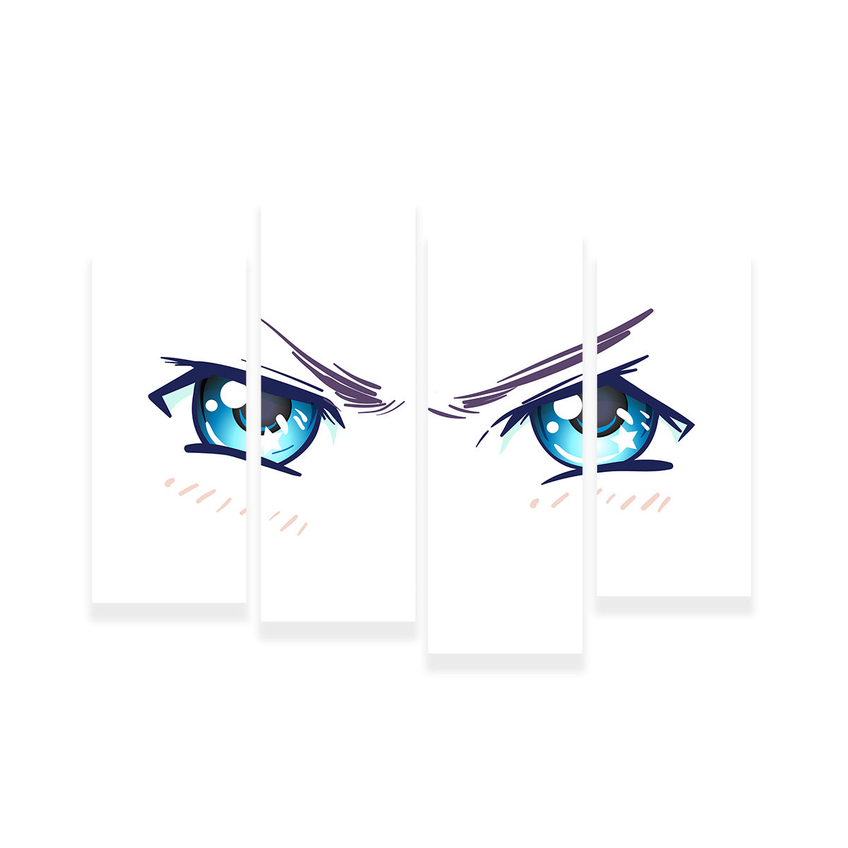 Aggressive Anime Eyes Wall Art