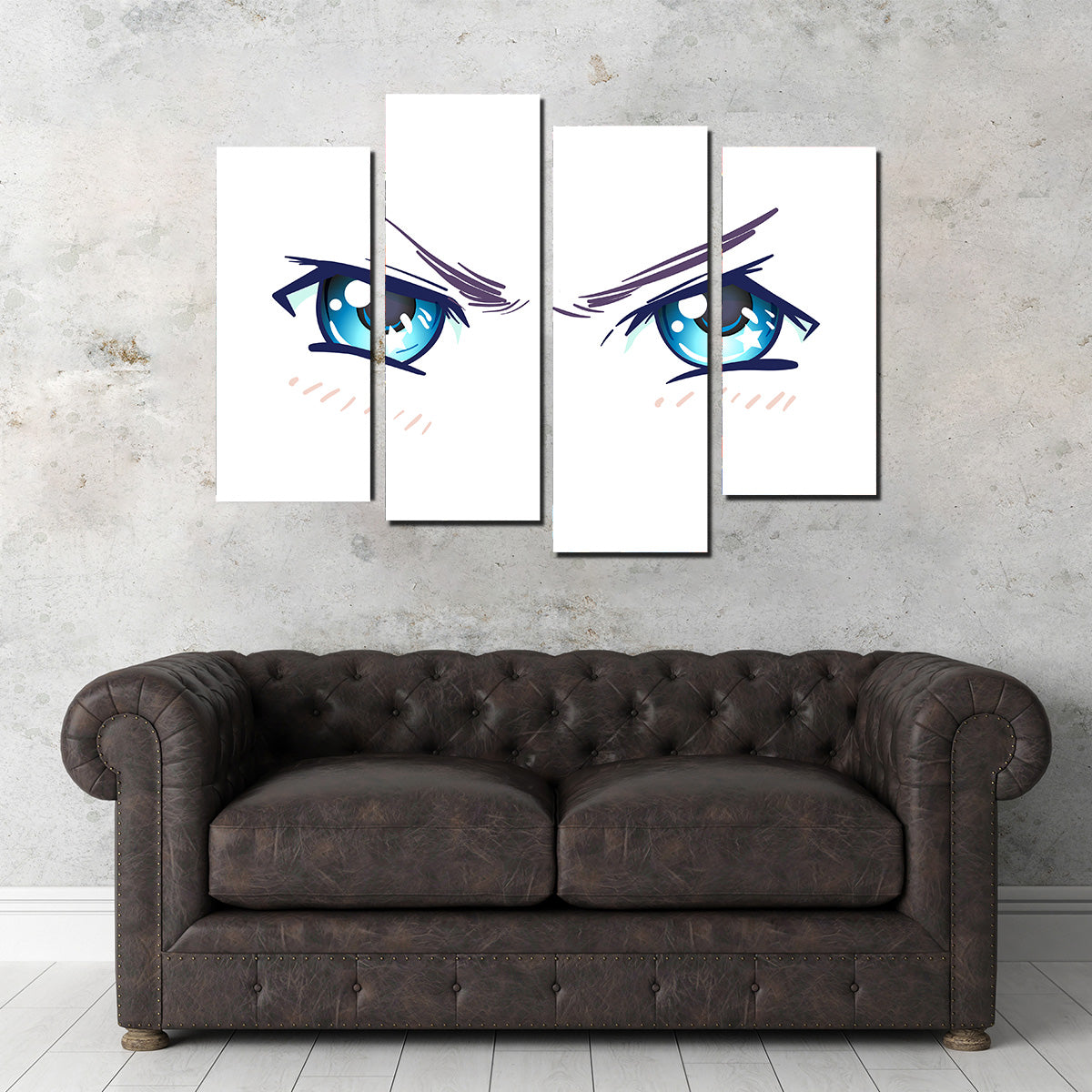Aggressive Anime Eyes Wall Art