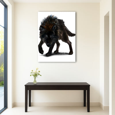 AUTO-MOCKUP ROOM | Aggressive black wolf