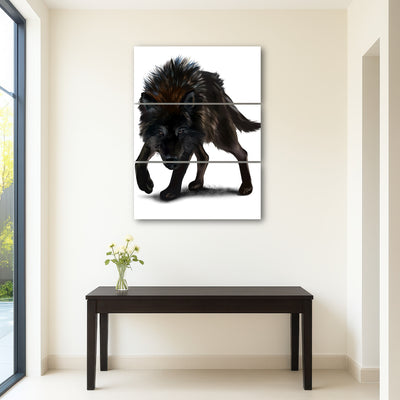 AUTO-MOCKUP ROOM | Aggressive black wolf