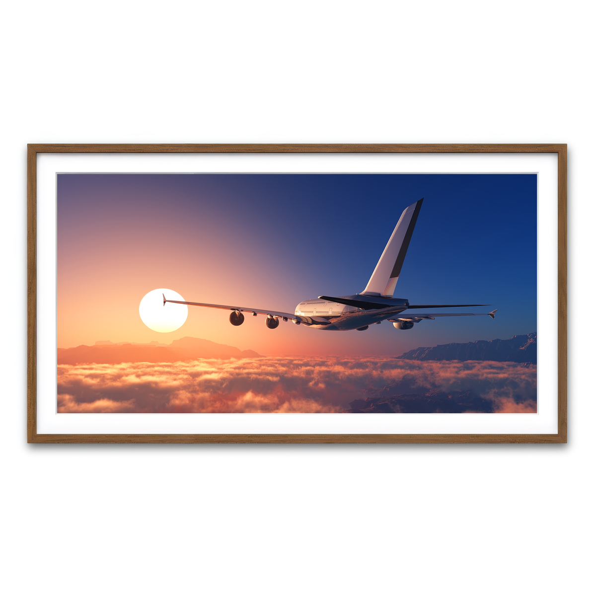 Framed Print 2x1 Walnut