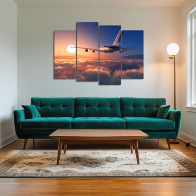 AUTO-MOCKUP ROOM | Airplane above the clouds