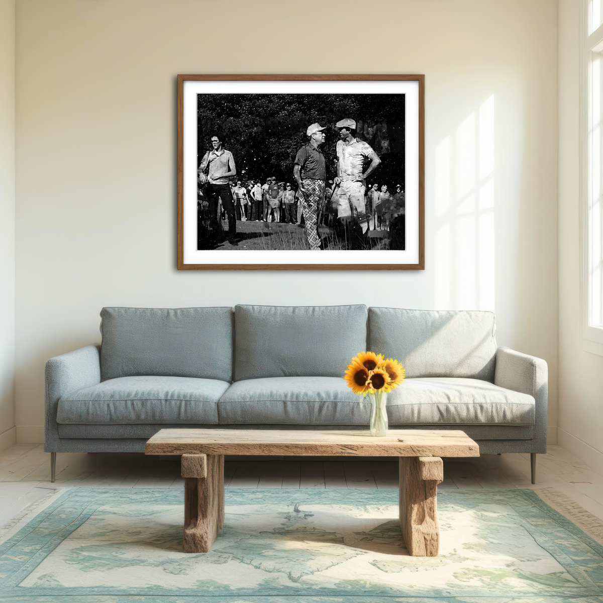 AUTO-MOCKUP ROOM | Al & Ty Caddyshack Grayscale Wall Art