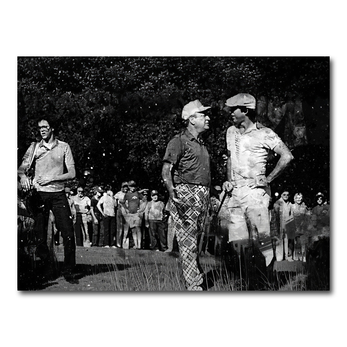 AUTO-MOCKUP WHITE | Al & Ty Caddyshack Grayscale | 1 Piece | Gallery Wrap Canvas | group=4x3