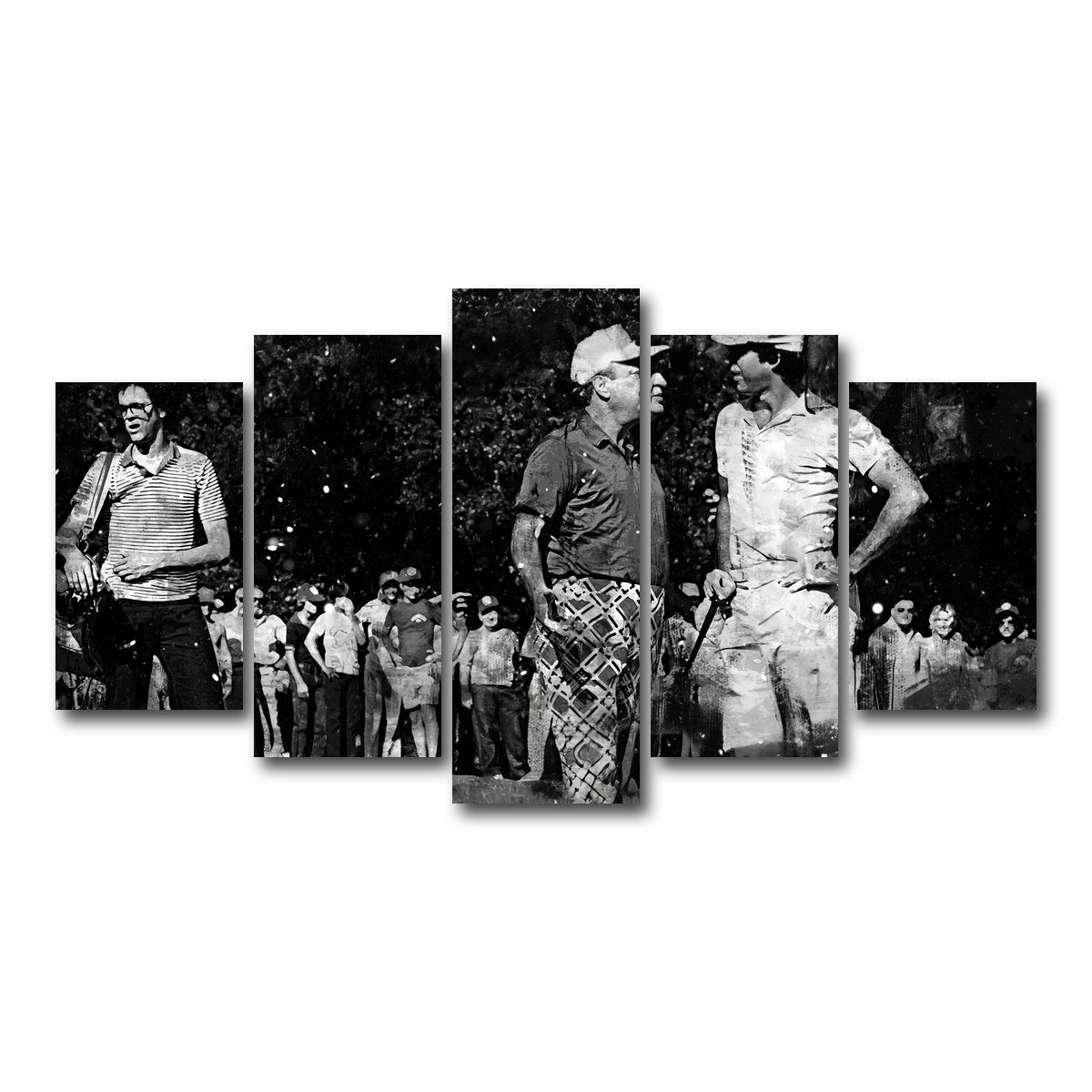 AUTO-MOCKUP WHITE | Al & Ty Caddyshack Grayscale | 5 Piece | Gallery Wrap Canvas | group=5_normal