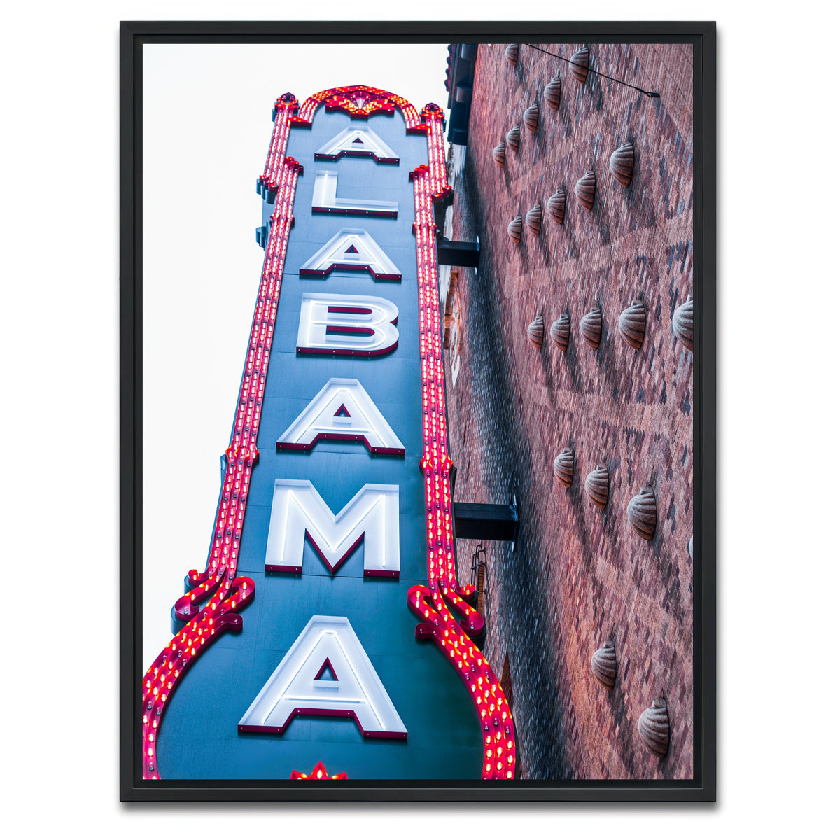 AUTO-MOCKUP WHITE | Alabama Sign | 1 Piece | Black Framed Canvas | group=3x4