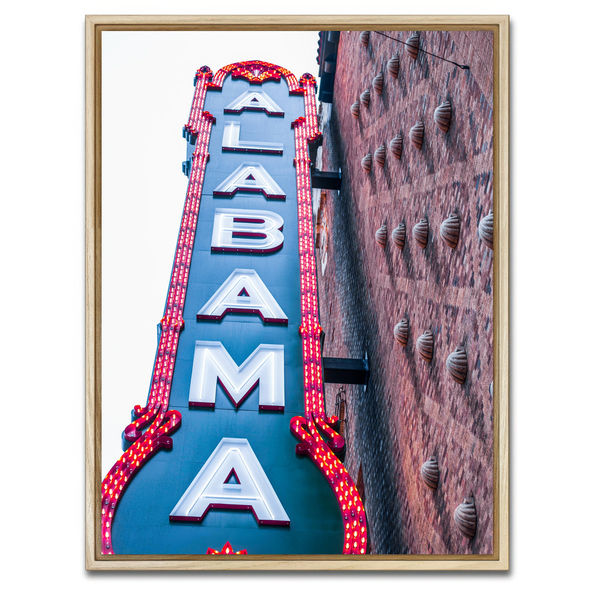 AUTO-MOCKUP WHITE | Alabama Sign | 1 Piece | Natural Framed Canvas | group=3x4