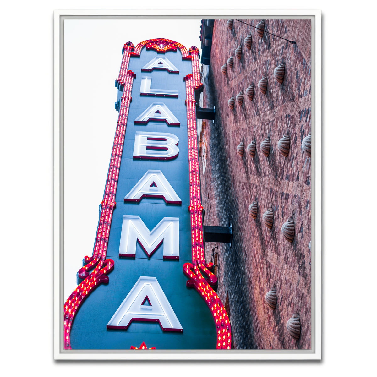 AUTO-MOCKUP WHITE | Alabama Sign | 1 Piece | White Framed Canvas | group=3x4