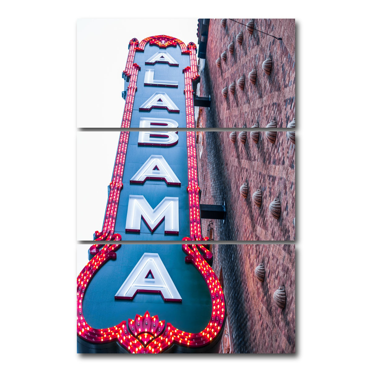 AUTO-MOCKUP WHITE | Alabama Sign | 3 Piece | Gallery Wrap Canvas | group=12x24_stacked