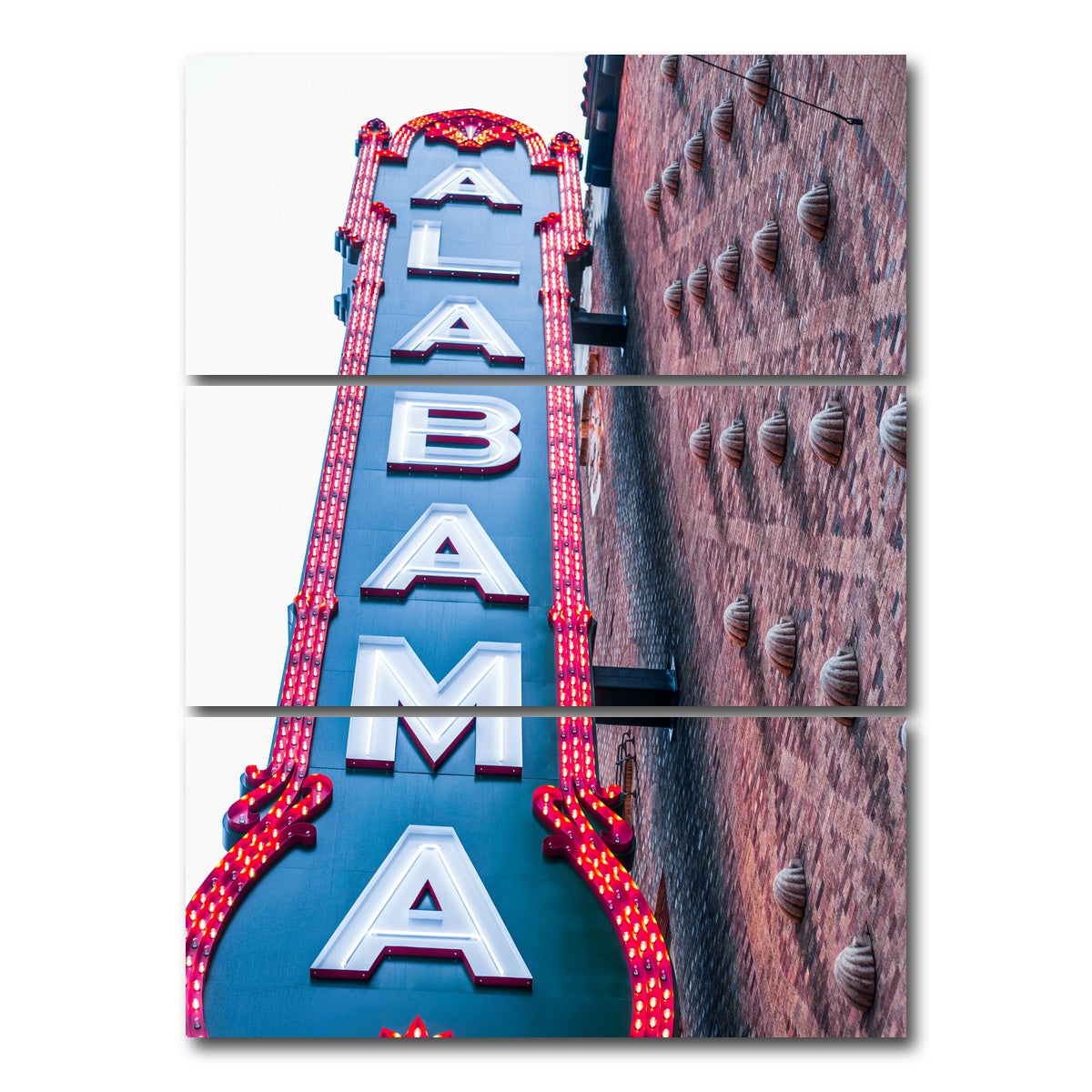 AUTO-MOCKUP WHITE | Alabama Sign | 3 Piece | Gallery Wrap Canvas | group=8x18_stacked