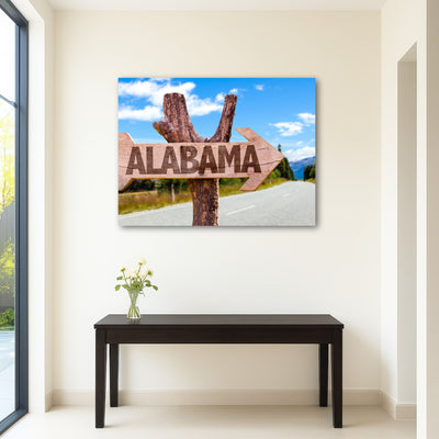 AUTO-MOCKUP ROOM | Alabama wooden sign