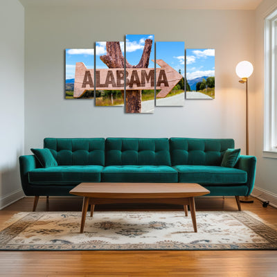 AUTO-MOCKUP ROOM | Alabama wooden sign