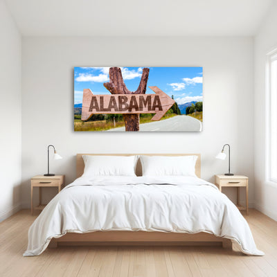 AUTO-MOCKUP ROOM | Alabama wooden sign