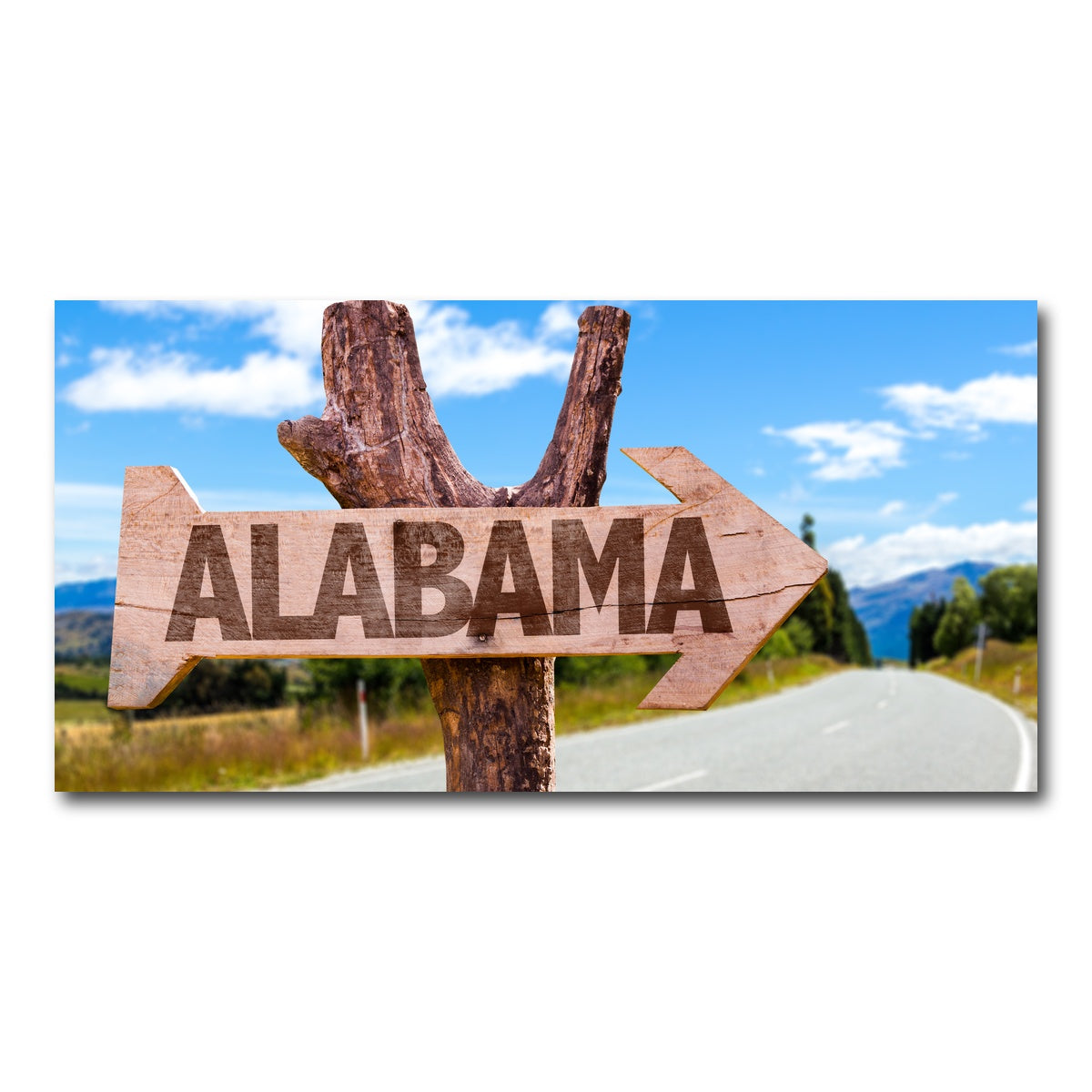 AUTO-MOCKUP WHITE | Alabama wooden sign | 1 Piece | Gallery Wrap Canvas | group=2x1