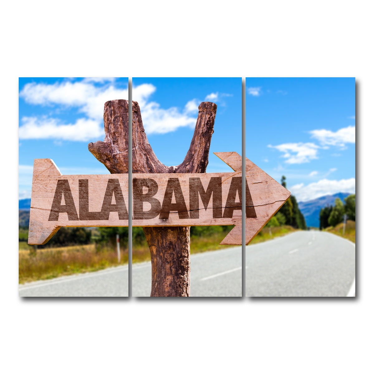 AUTO-MOCKUP WHITE | Alabama wooden sign | 3 Piece | Gallery Wrap Canvas | group=12x24