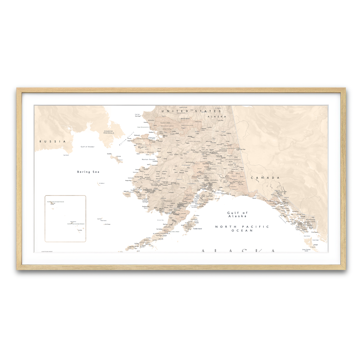 Framed Print 2x1 Natural