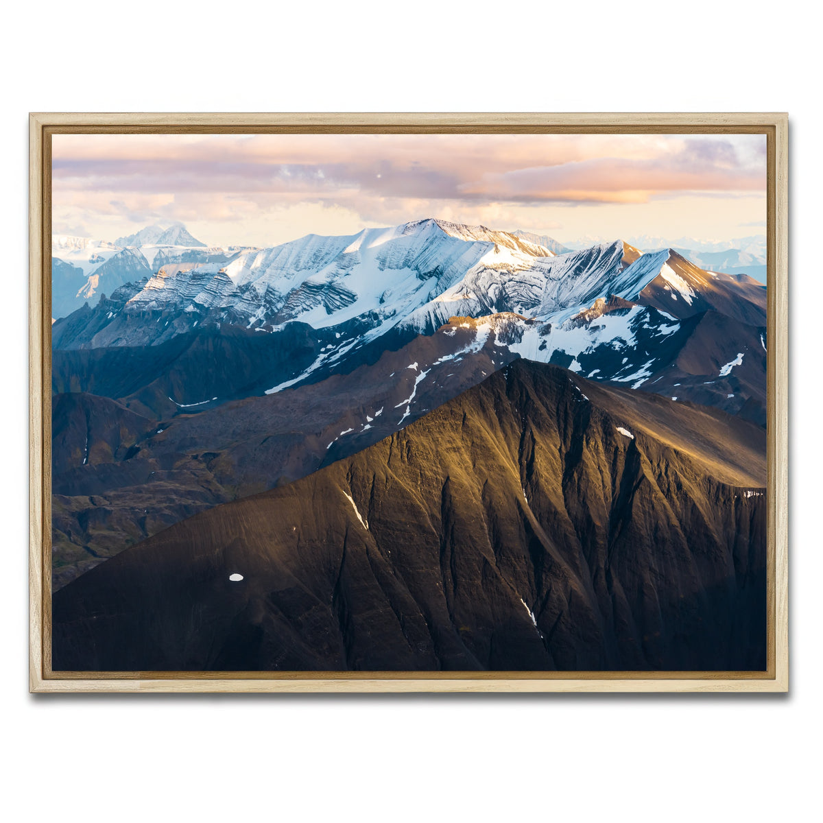 AUTO-MOCKUP WHITE | Alaskan Mountains | 1 Piece | Natural Framed Canvas | group=4x3