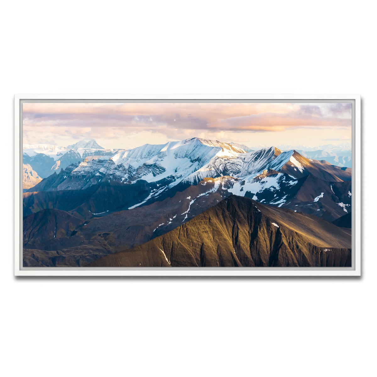 AUTO-MOCKUP WHITE | Alaskan Mountains | 1 Piece | White Framed Canvas | group=2x1