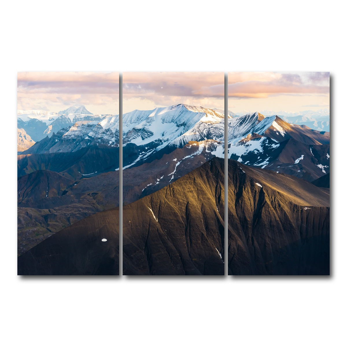AUTO-MOCKUP WHITE | Alaskan Mountains | 3 Piece | Gallery Wrap Canvas | group=12x24
