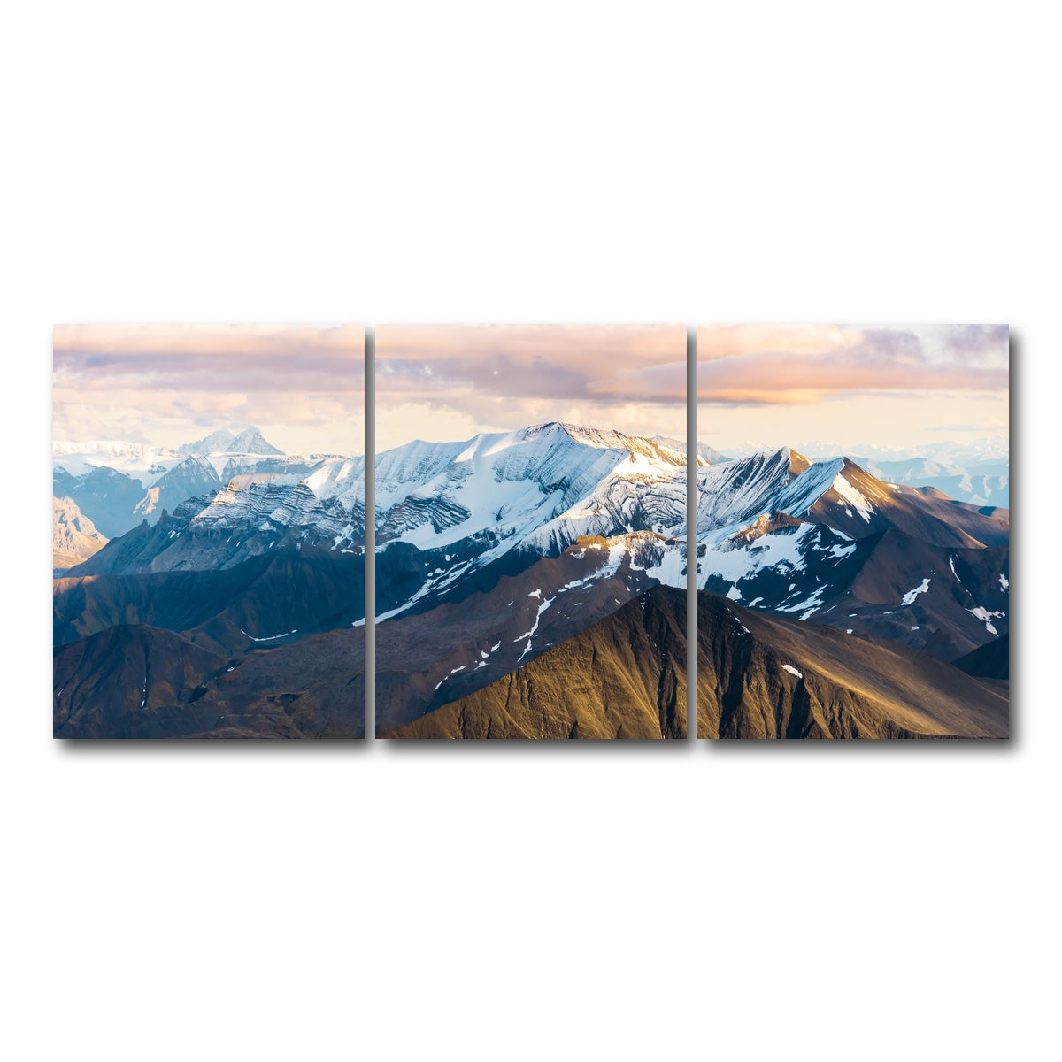 AUTO-MOCKUP WHITE | Alaskan Mountains | 3 Piece | Gallery Wrap Canvas | group=18x24
