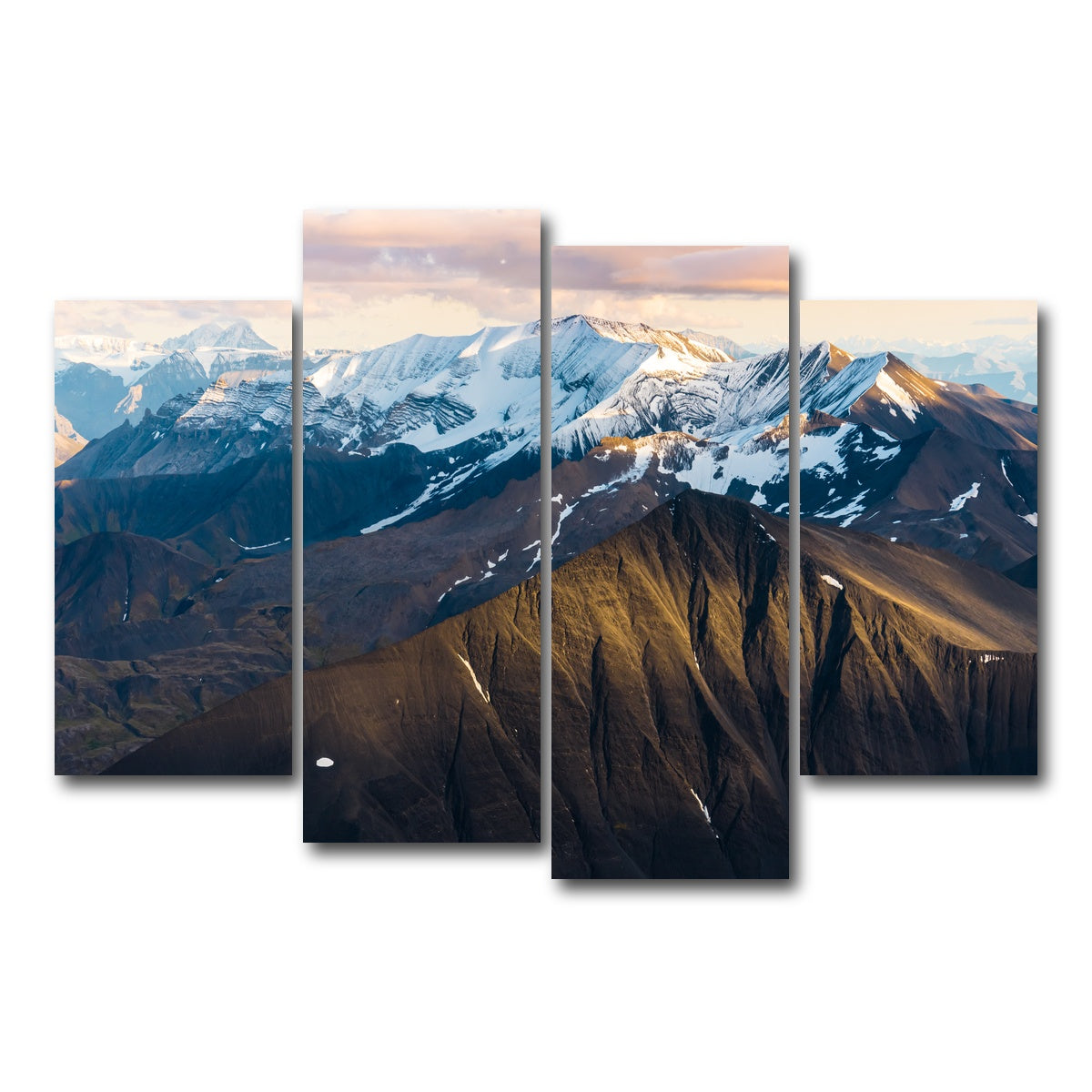 AUTO-MOCKUP WHITE | Alaskan Mountains | 4 Piece | Gallery Wrap Canvas | group=4_short