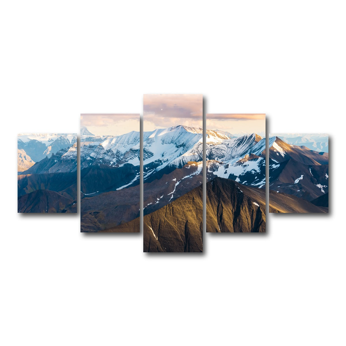 AUTO-MOCKUP WHITE | Alaskan Mountains | 5 Piece | Gallery Wrap Canvas | group=5_short