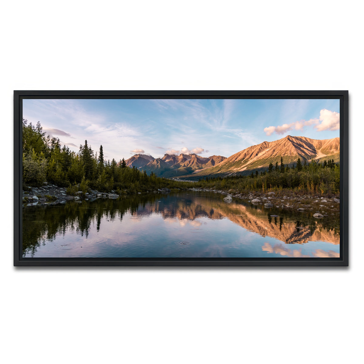 AUTO-MOCKUP WHITE | Alaskan Reflection | 1 Piece | Black Framed Canvas | group=2x1