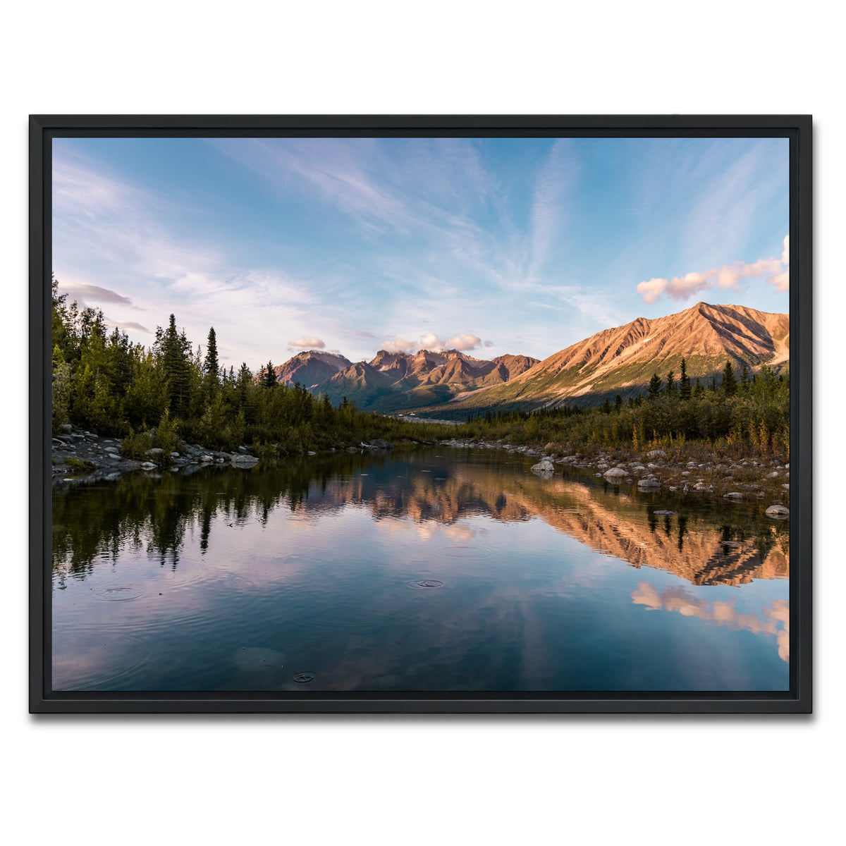 AUTO-MOCKUP WHITE | Alaskan Reflection | 1 Piece | Black Framed Canvas | group=4x3