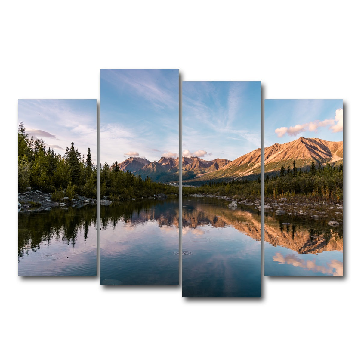AUTO-MOCKUP WHITE | Alaskan Reflection | 4 Piece | Gallery Wrap Canvas | group=4_normal