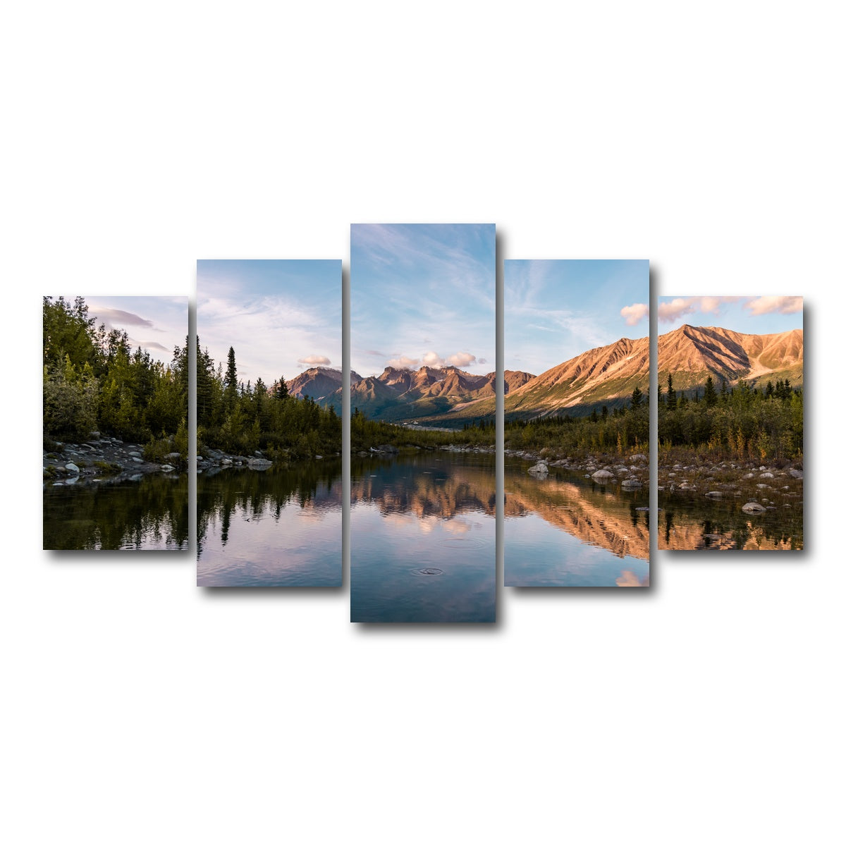 AUTO-MOCKUP WHITE | Alaskan Reflection | 5 Piece | Gallery Wrap Canvas | group=5_normal