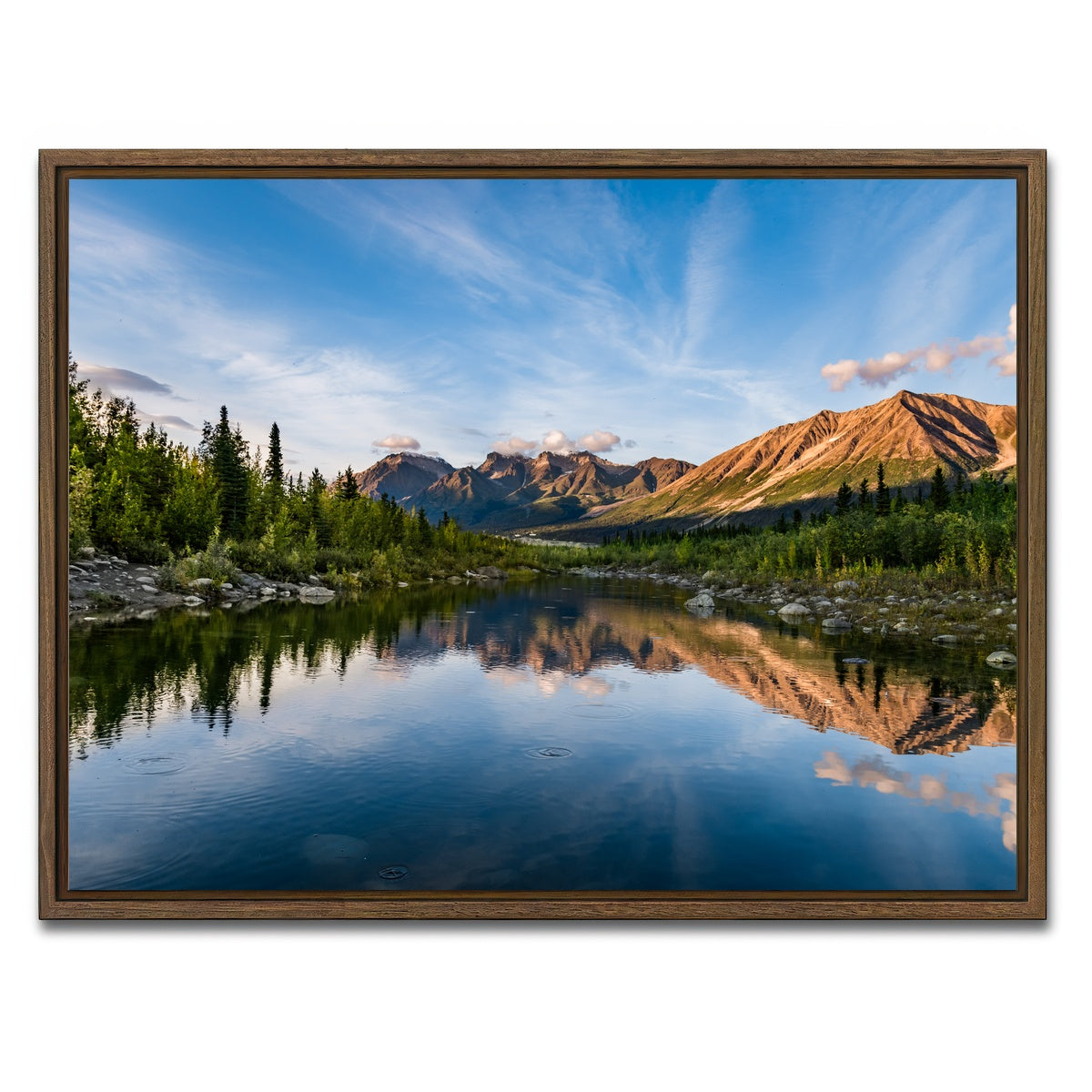 AUTO-MOCKUP WHITE | Alaskan Reflections | 1 Piece | Walnut Framed Canvas | group=4x3