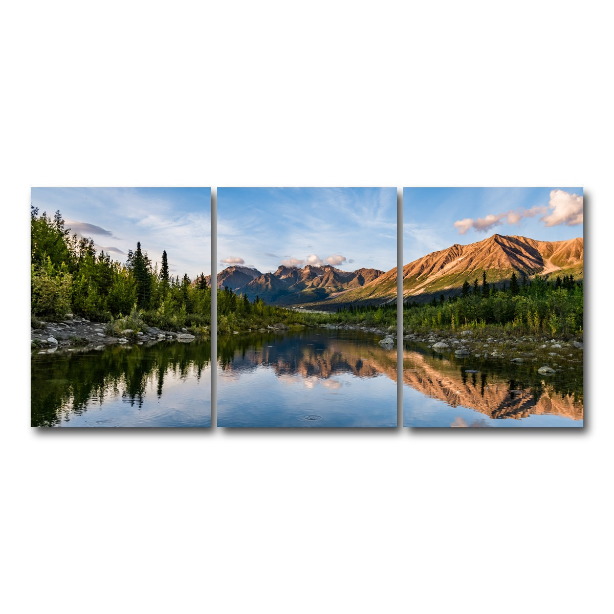 AUTO-MOCKUP WHITE | Alaskan Reflections | 3 Piece | Gallery Wrap Canvas | group=18x24