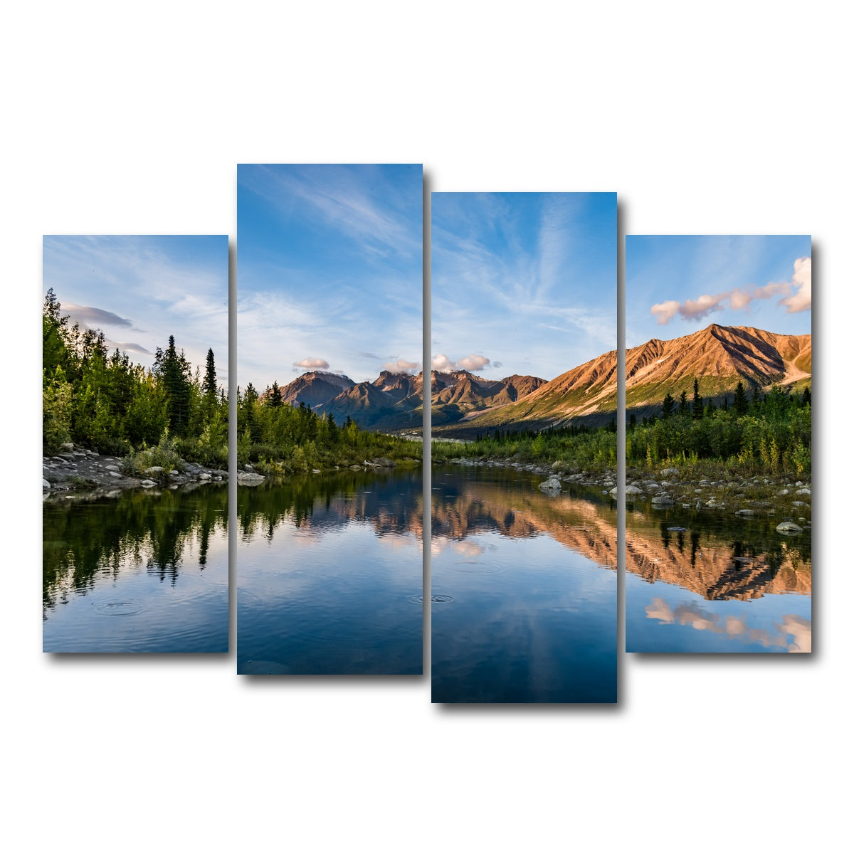 AUTO-MOCKUP WHITE | Alaskan Reflections | 4 Piece | Gallery Wrap Canvas | group=4_normal