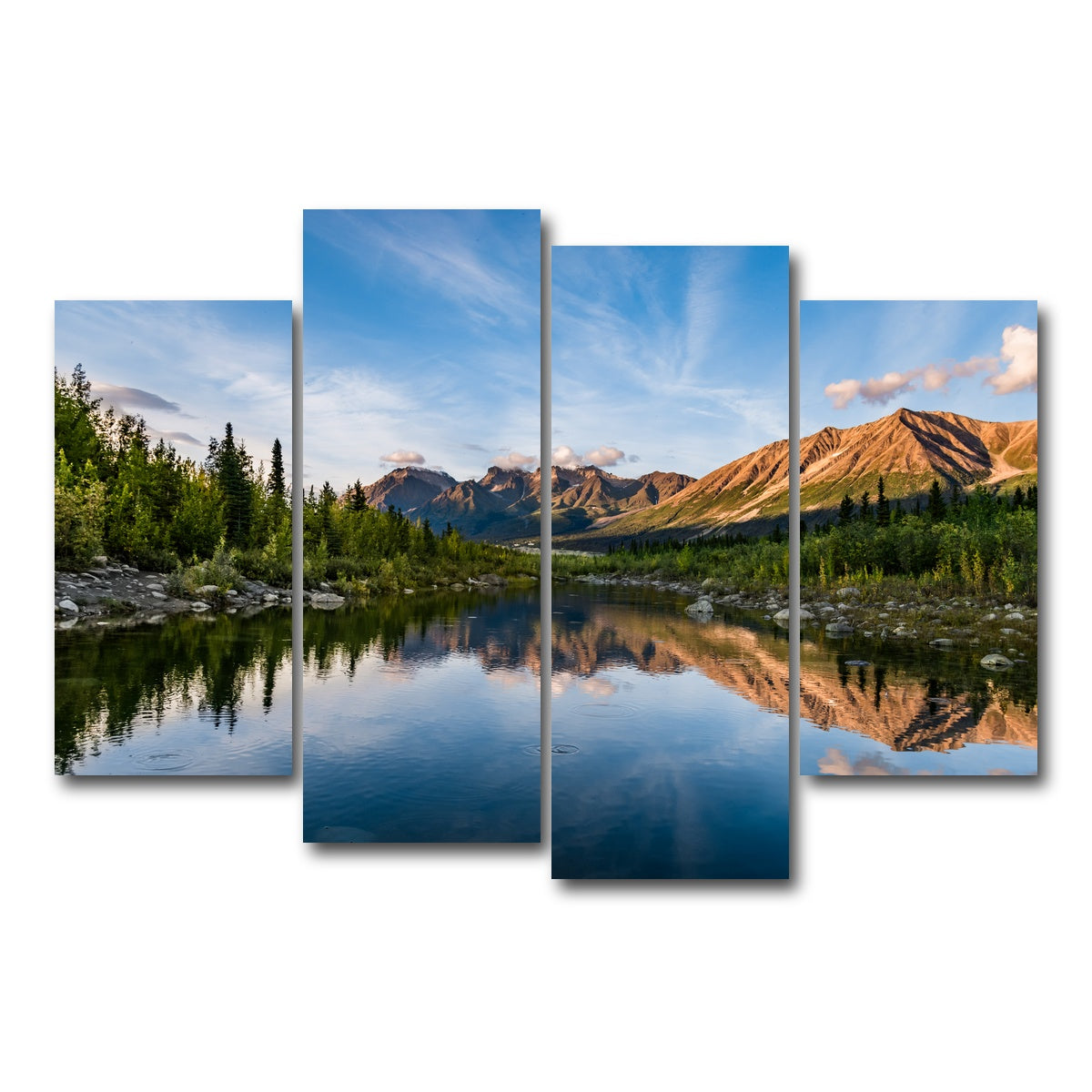 AUTO-MOCKUP WHITE | Alaskan Reflections | 4 Piece | Gallery Wrap Canvas | group=4_short