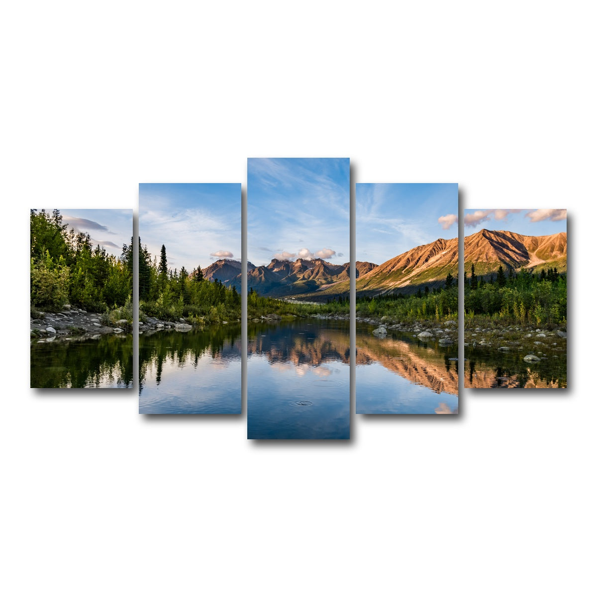 AUTO-MOCKUP WHITE | Alaskan Reflections | 5 Piece | Gallery Wrap Canvas | group=5_normal