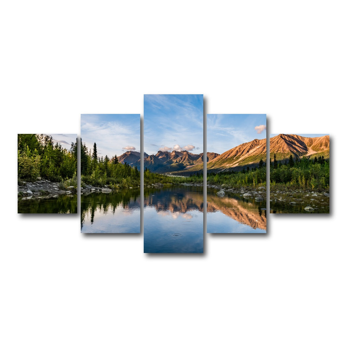 AUTO-MOCKUP WHITE | Alaskan Reflections | 5 Piece | Gallery Wrap Canvas | group=5_short