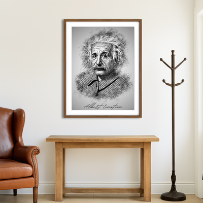 AUTO-MOCKUP ROOM | Albert Einstein Wall Art
