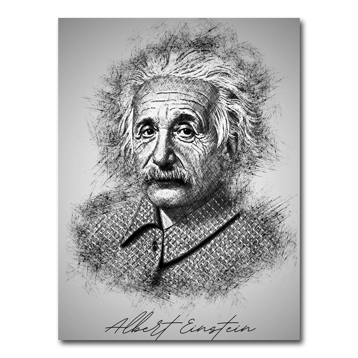 AUTO-MOCKUP WHITE | Albert Einstein | 1 Piece | Gallery Wrap Canvas | group=3x4