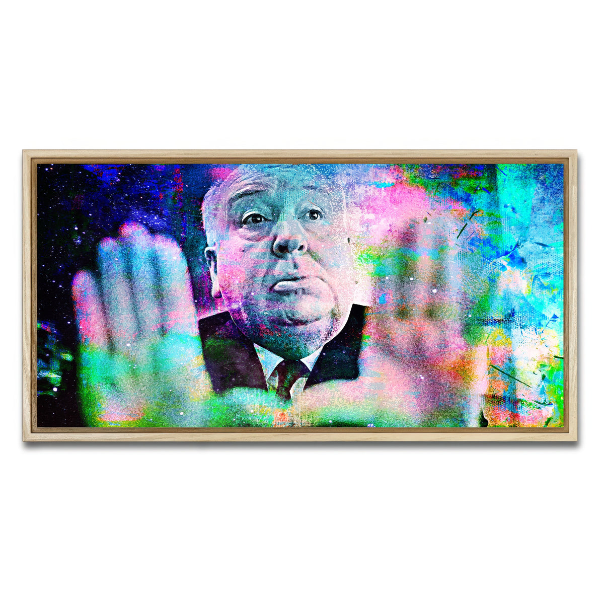 AUTO-MOCKUP WHITE | Alfred Hitchcock | 1 Piece | Natural Framed Canvas | group=2x1