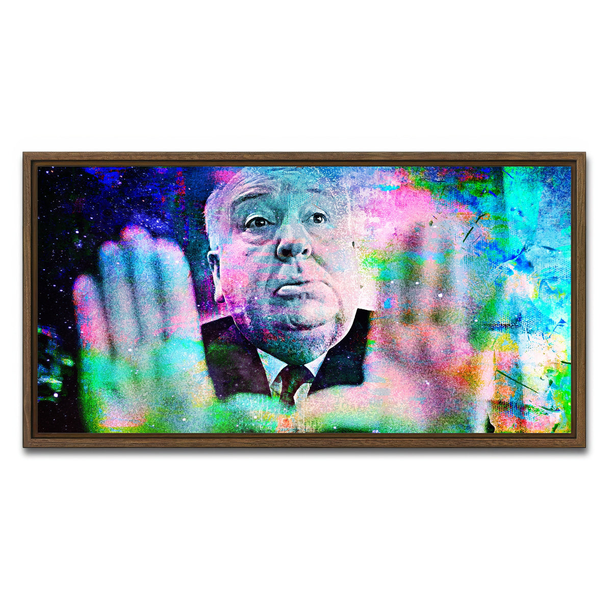AUTO-MOCKUP WHITE | Alfred Hitchcock | 1 Piece | Walnut Framed Canvas | group=2x1