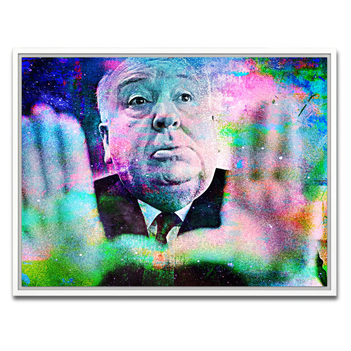 AUTO-MOCKUP WHITE | Alfred Hitchcock | 1 Piece | White Framed Canvas | group=4x3