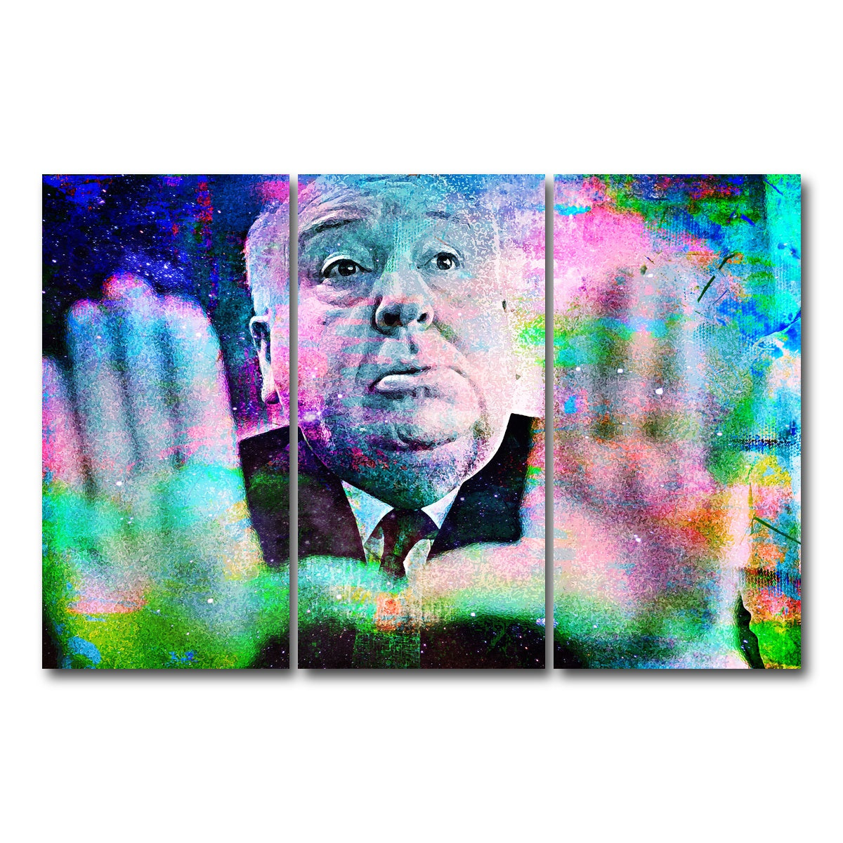 AUTO-MOCKUP WHITE | Alfred Hitchcock | 3 Piece | Gallery Wrap Canvas | group=12x24