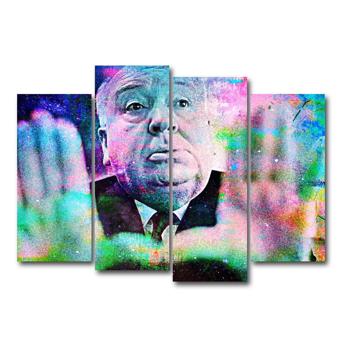 AUTO-MOCKUP WHITE | Alfred Hitchcock | 4 Piece | Gallery Wrap Canvas | group=4_normal