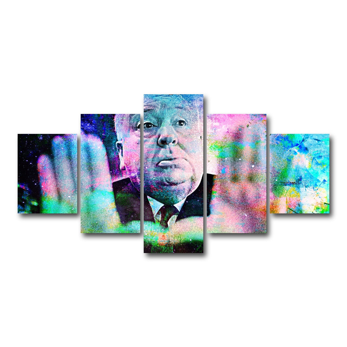 AUTO-MOCKUP WHITE | Alfred Hitchcock | 5 Piece | Gallery Wrap Canvas | group=5_short