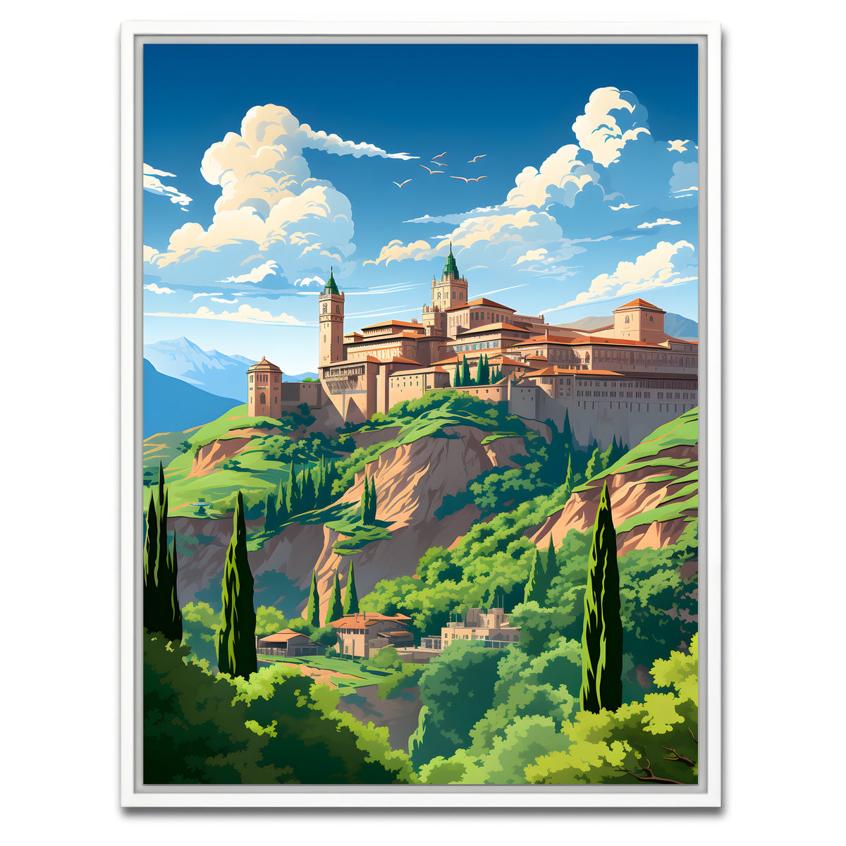 AUTO-MOCKUP WHITE | Alhambra - Grenada - Spain | 1 Piece | White Framed Canvas | group=3x4