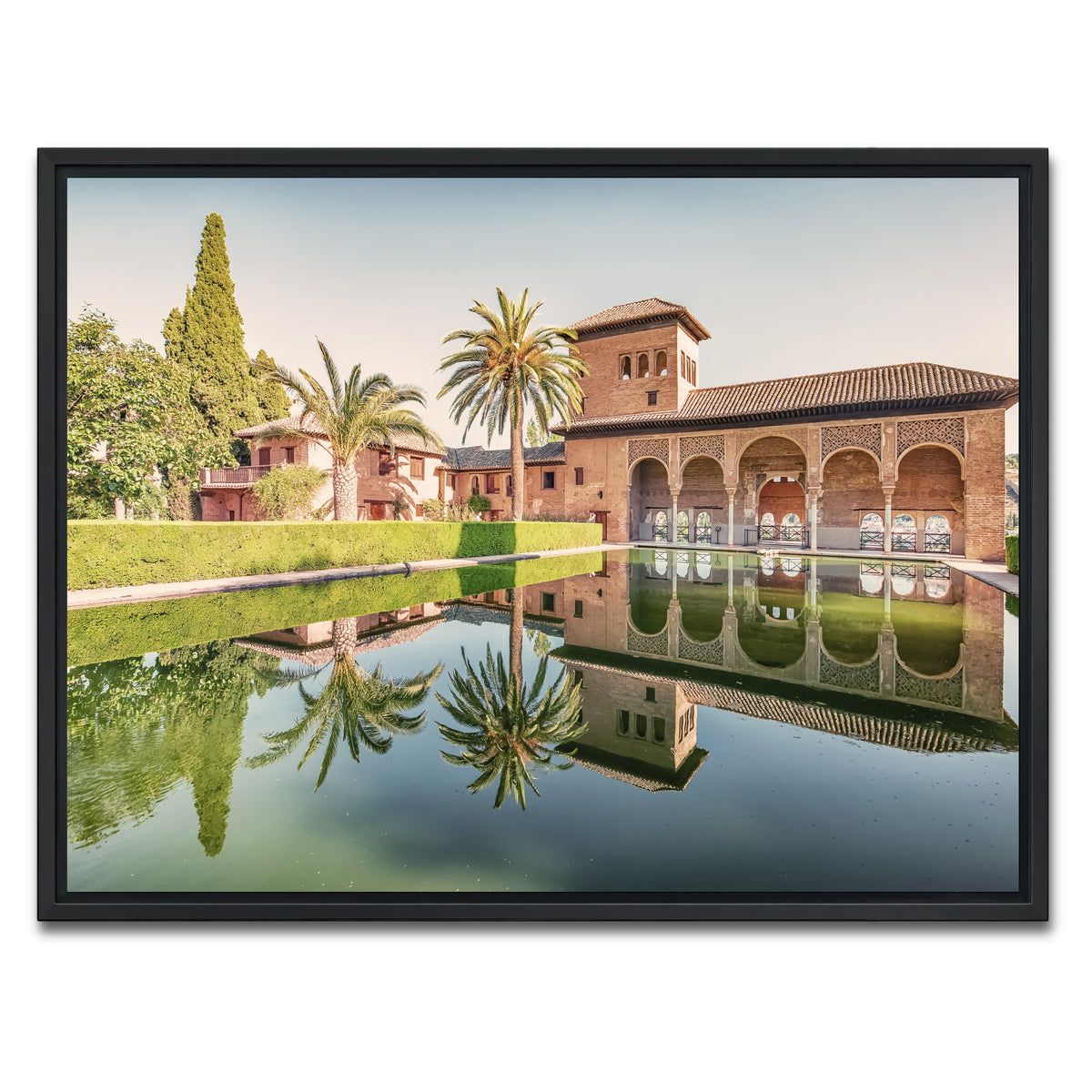 AUTO-MOCKUP WHITE | Alhambra Garden | 1 Piece | Black Framed Canvas | group=4x3